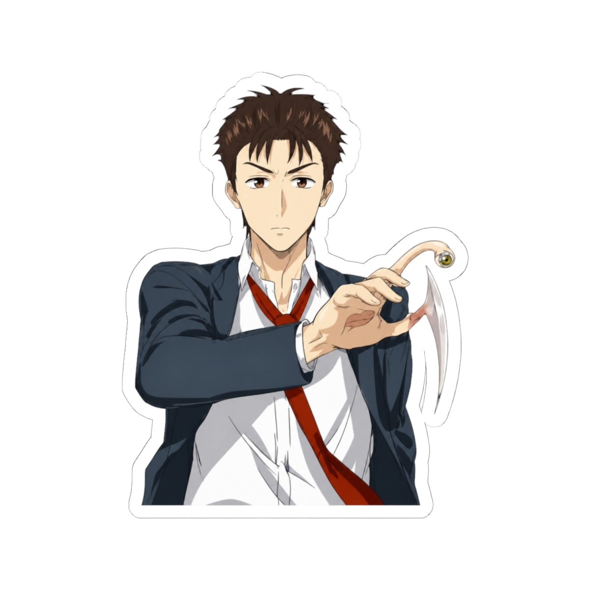 Shinichi Parasyte The Maxim Anime Manga Fan Sticker - alternate angle 1, merchandise